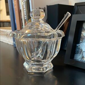 Baccarat Crystal Sugar Bowl with Lid and Spoon